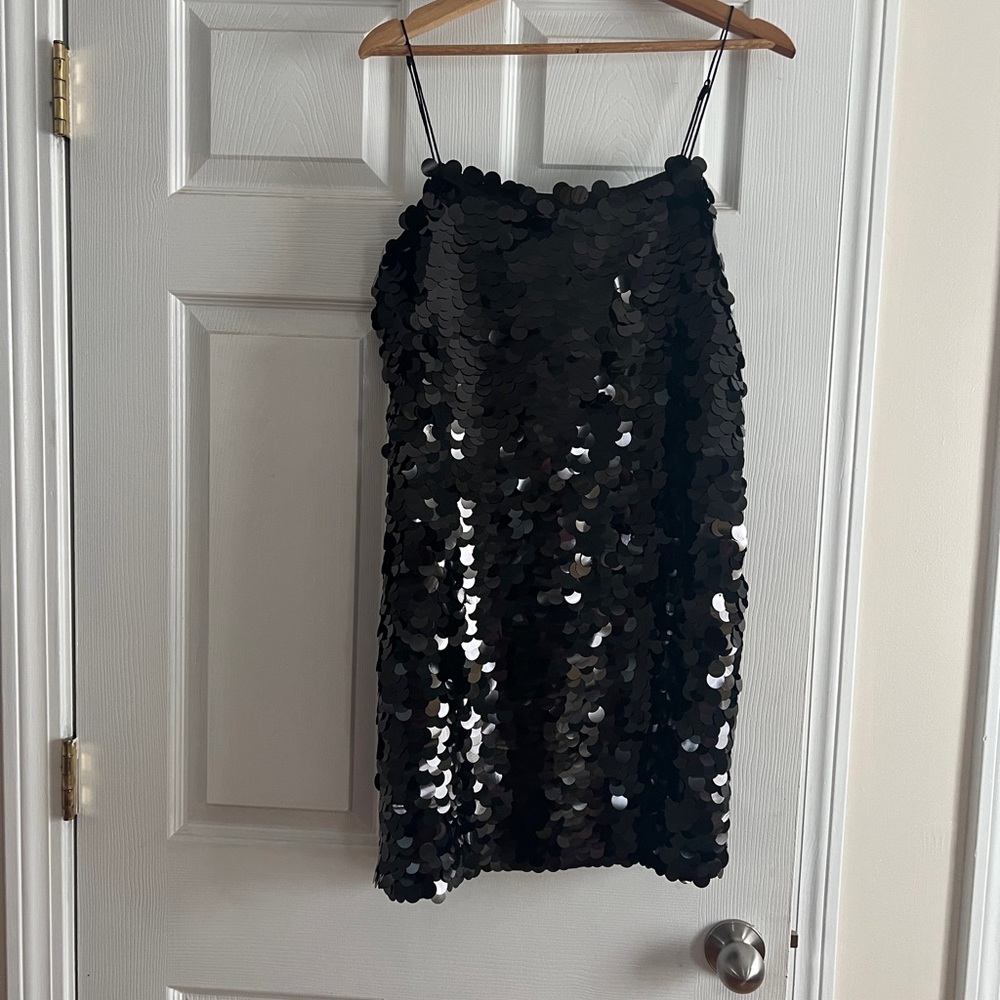 Banana Republic Black Sequin Mini Dress